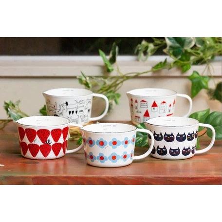 豐琺瑯PLUNE|黑貓琺瑯刻度手把寬杯 - 富士通販