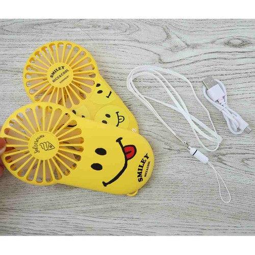 日本 POKEPII.2 笑臉 風扇|可掛脖 usb充電 可直立式 - 富士通販