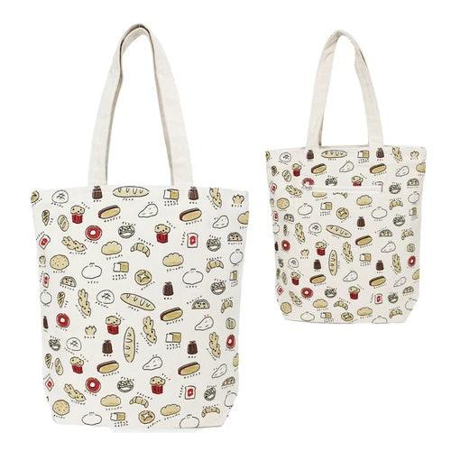 日本polka polka 手提包包|拉鏈款 熊手提包 麵包手提包 可放入A4文件 - 富士通販