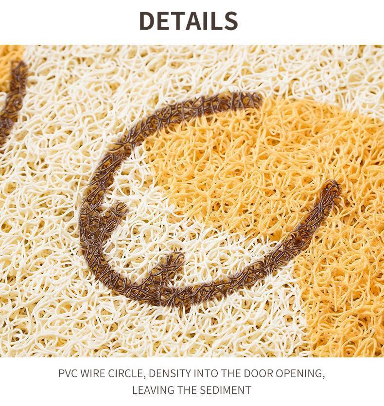 日系 可愛動物圖案 PVC絲圈止滑地墊|玄關腳踏墊|防塵防滑刮泥地墊-六款可選 - 富士通販