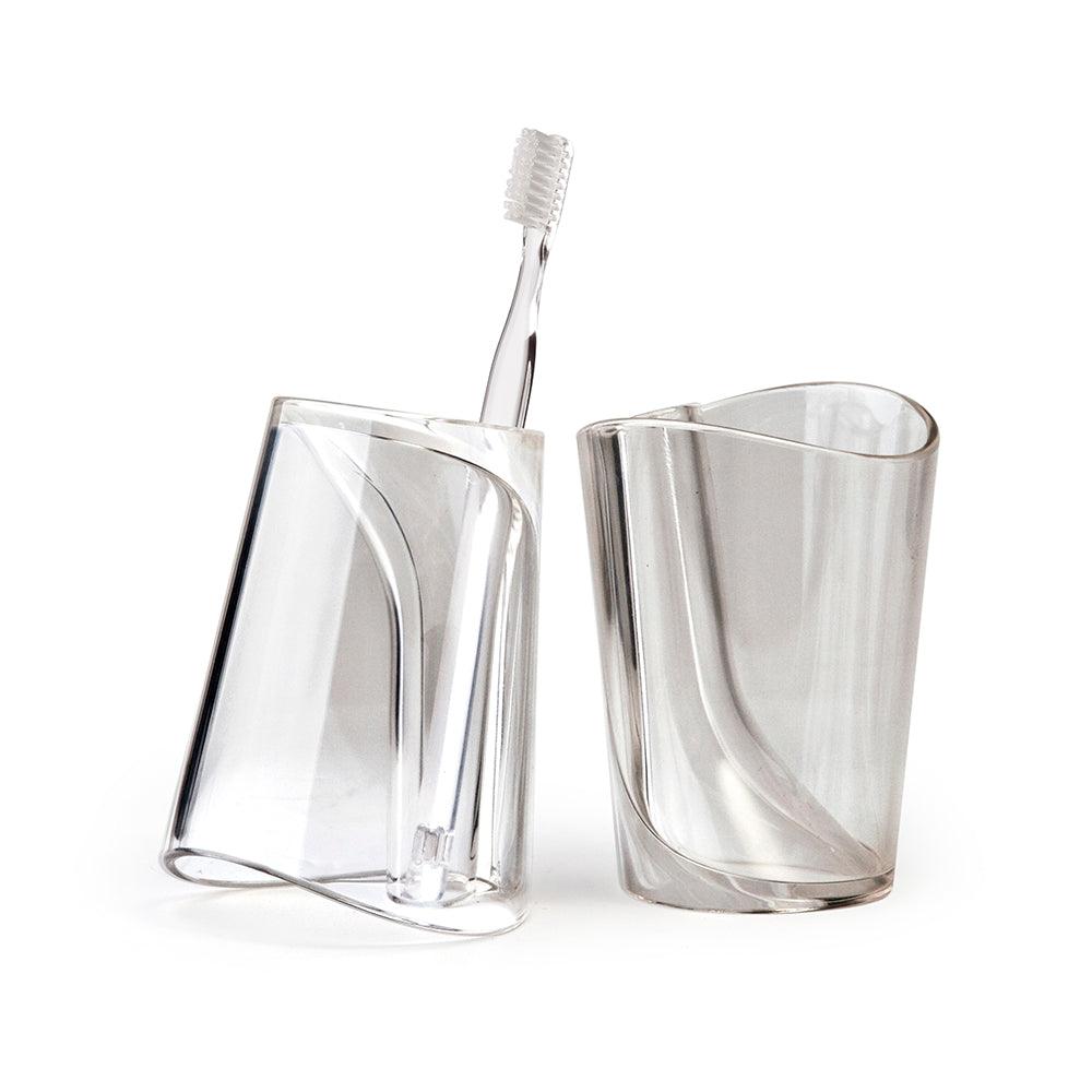 QUALY 創意牙刷翻轉杯|牙刷架漱口杯 - 富士通販