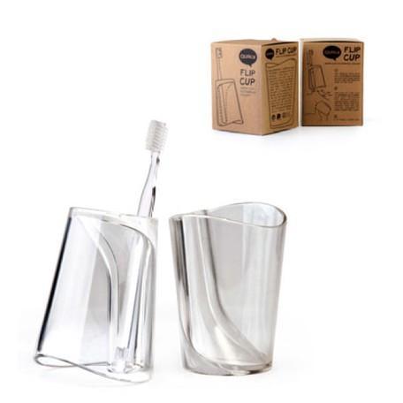 QUALY 創意牙刷翻轉杯|牙刷架漱口杯 - 富士通販