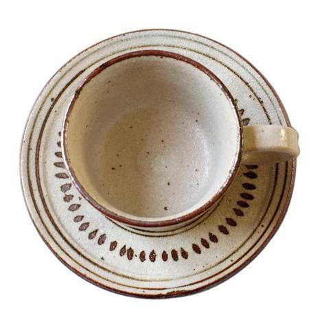 日本製美濃燒陶瓷Rokuro Blut's 六魯 根古芽咖啡杯(共兩色可選) - 富士通販