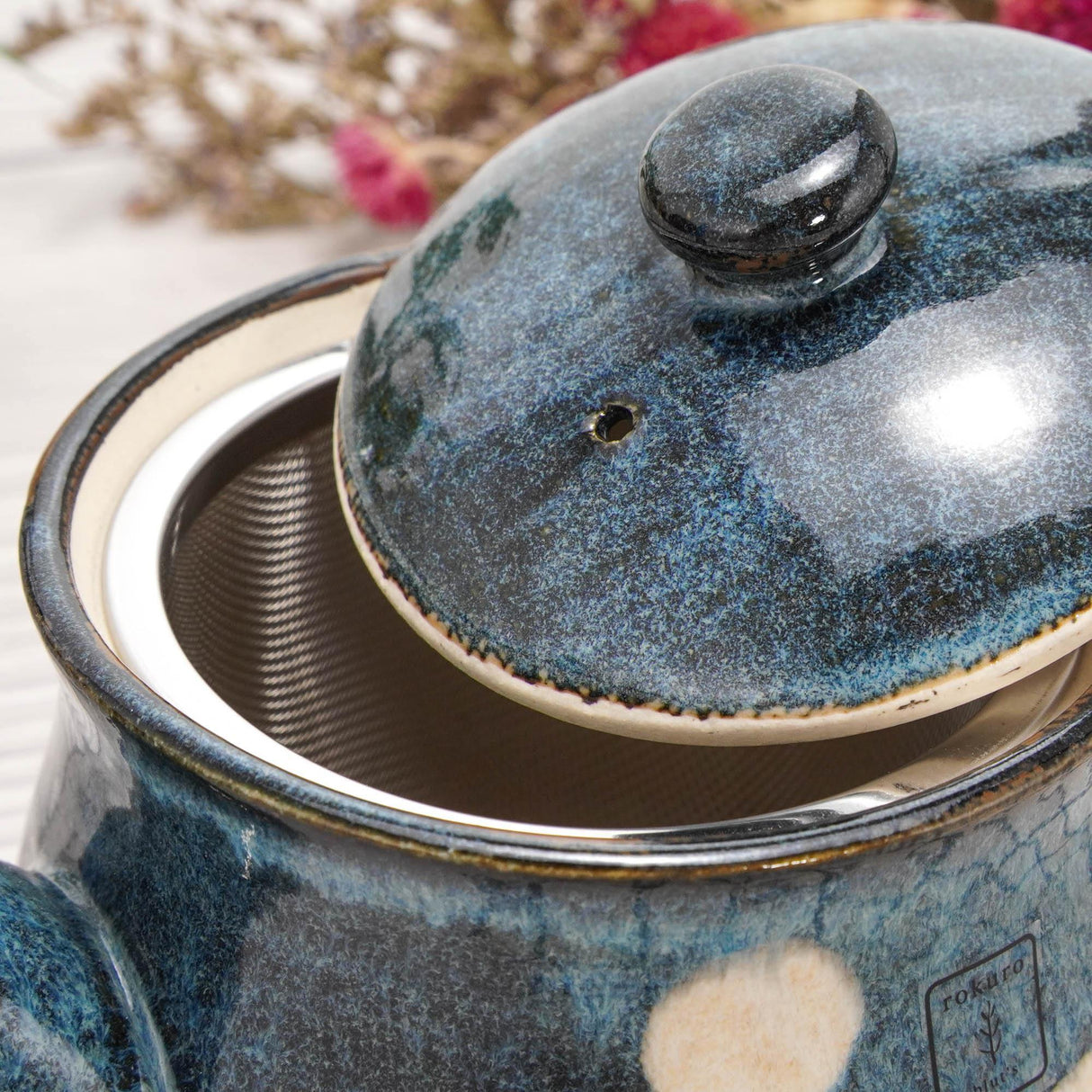 日本美濃燒 六魯Rokuro BLUT’S富士丸 藍色普普風咖啡壺|泡茶壺-日本製 - 富士通販