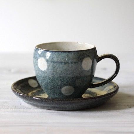 日本美濃燒 六魯Rokuro BLUT’S富士丸 藍色普普風咖啡壺|泡茶壺-日本製 - 富士通販