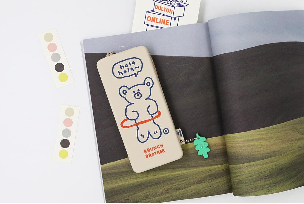 韓國 Romane hola 熊熊 矽膠鉛筆盒|筆袋 韓國鉛筆盒 收納袋 - 富士通販