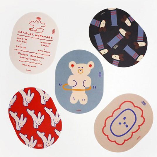 韓國 Romane 文創 滑鼠墊|PVC墊 防水墊 辦公桌墊 - 富士通販