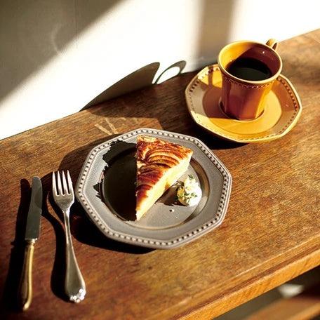 ROOTS Colline法式圓點陶瓷盤19.5cm|日本製浮雕盤、圓點盤 - 富士通販