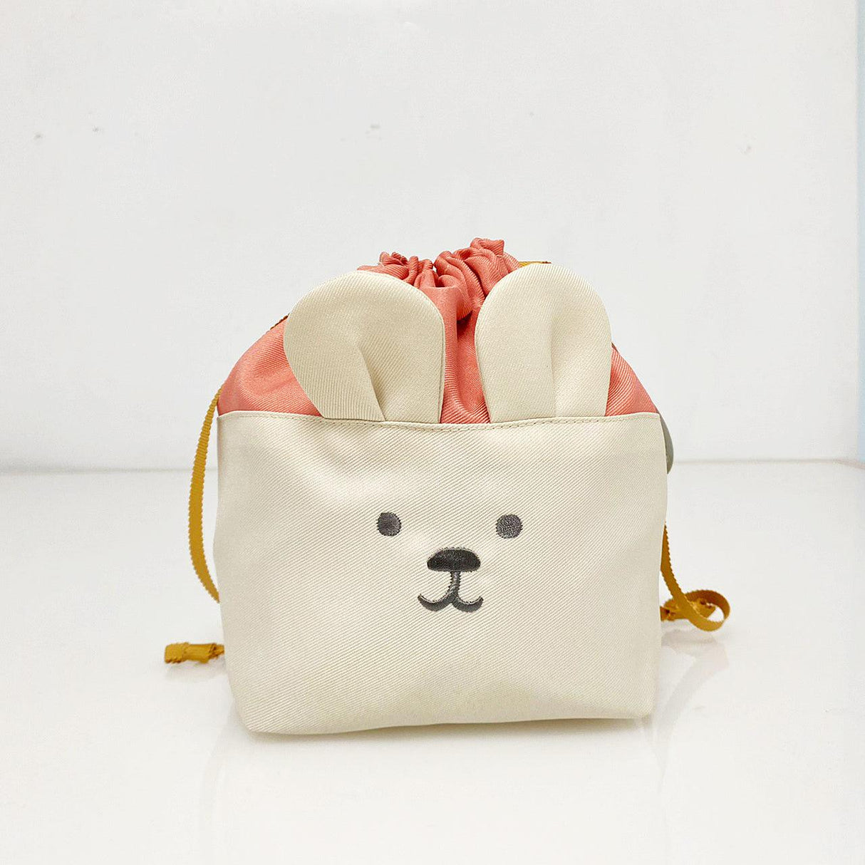 日本 兔子 熊熊造型兒童餐袋S M|收納袋 束口袋 旅行收納 - 富士通販