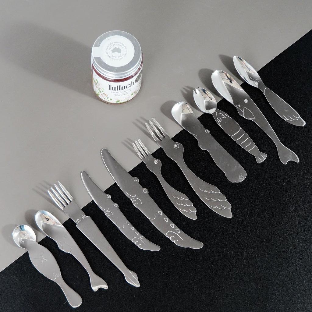 日本製 SALUS 不鏽鋼 可愛動物造型餐具|兒童餐具 - 富士通販