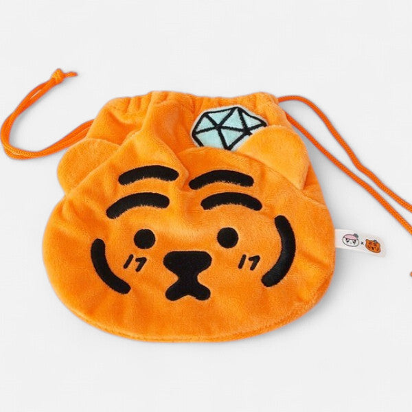 韓國文創 BONGBONGEE x MUZIK TIGER 絨布束口袋 | 拉繩束口袋 小提袋