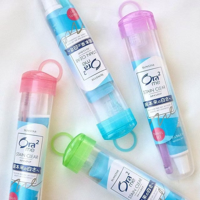 Ora2 牙刷旅行組︱淨白無瑕牙膏 軟盒 牙刷 顏色隨機