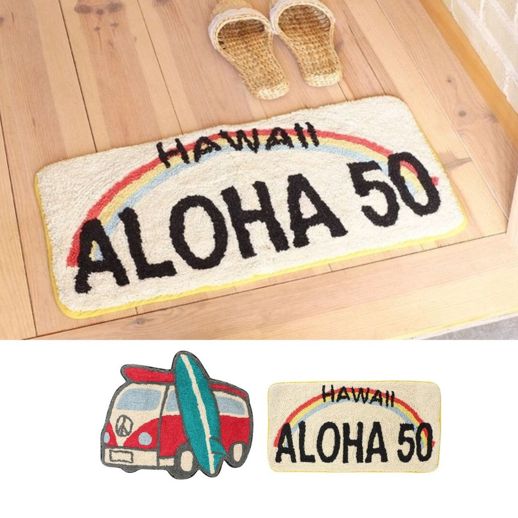 日本 TOMO 夏威夷車牌/福斯汽車造型地墊 | 玄關地墊 浴室地墊 腳踏墊