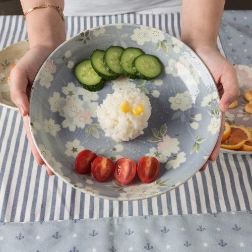 日本製 宇野千代 櫻花陶瓷餐盤禮盒 | 花笑み 深盤 大盤 對盤 禮盒 櫻吹雪