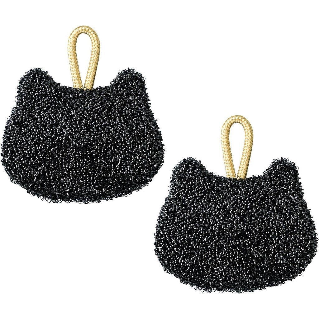 日本 Como Life貓咪造型洗手槽清潔刷 (2枚入) 浴室洗手台 水槽