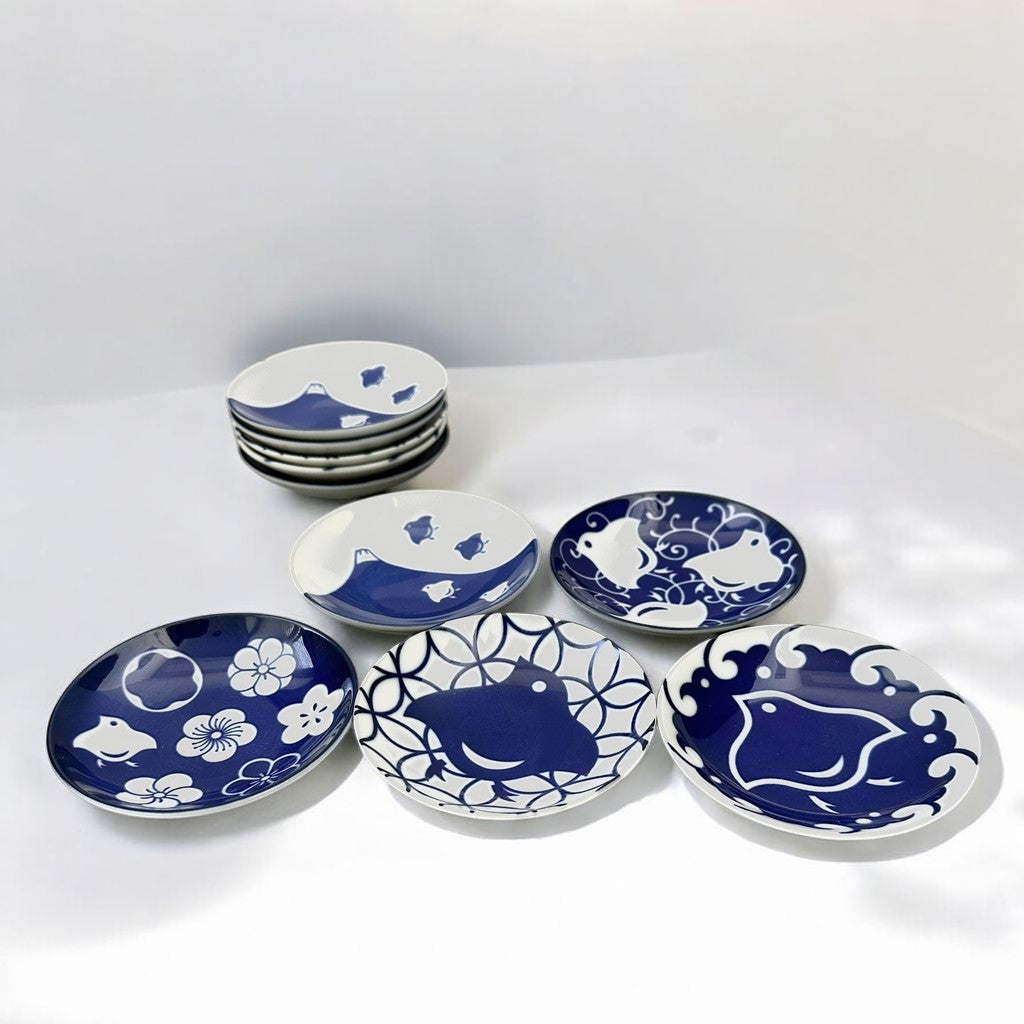 日本製 富士千鳥 Chidori 美濃燒圓形小碟 | 陶瓷碟 醬料碟