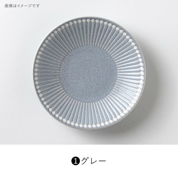 日本製 美濃燒 Albee 潑水十草輕量圓盤14.5cm | 可微波 點心盤 水果盤