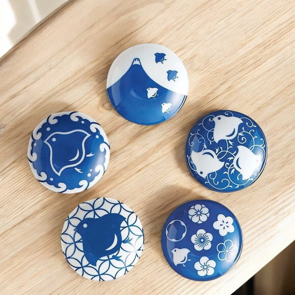 日本製 富士千鳥 Chidori 美濃燒圓形小碟 | 陶瓷碟 醬料碟