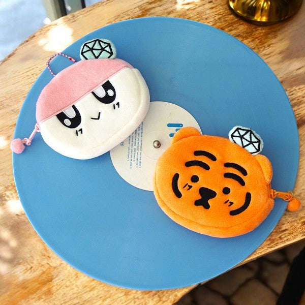 韓國文創 BONGBONGEE x MUZIK TIGER 絨毛零錢包 | 無業老虎 粉色兔子