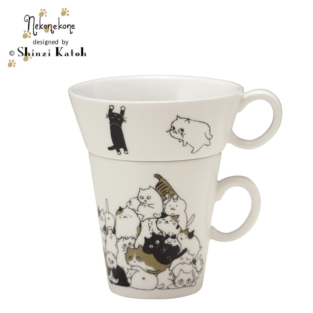 日本製 Nekonekone 貓咪餐盤∣陶瓷圓盤 馬克杯 甜點盤