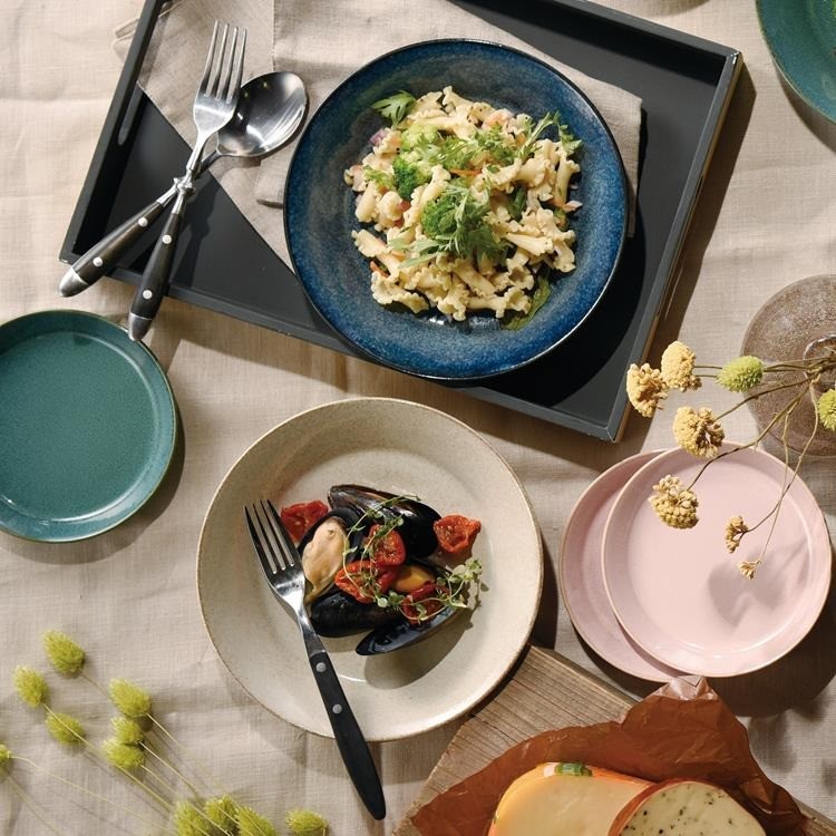 日本製 美濃燒 Aito 義大利麵盤 四色 | 深盤 窯燒素釉 圓盤 北歐風