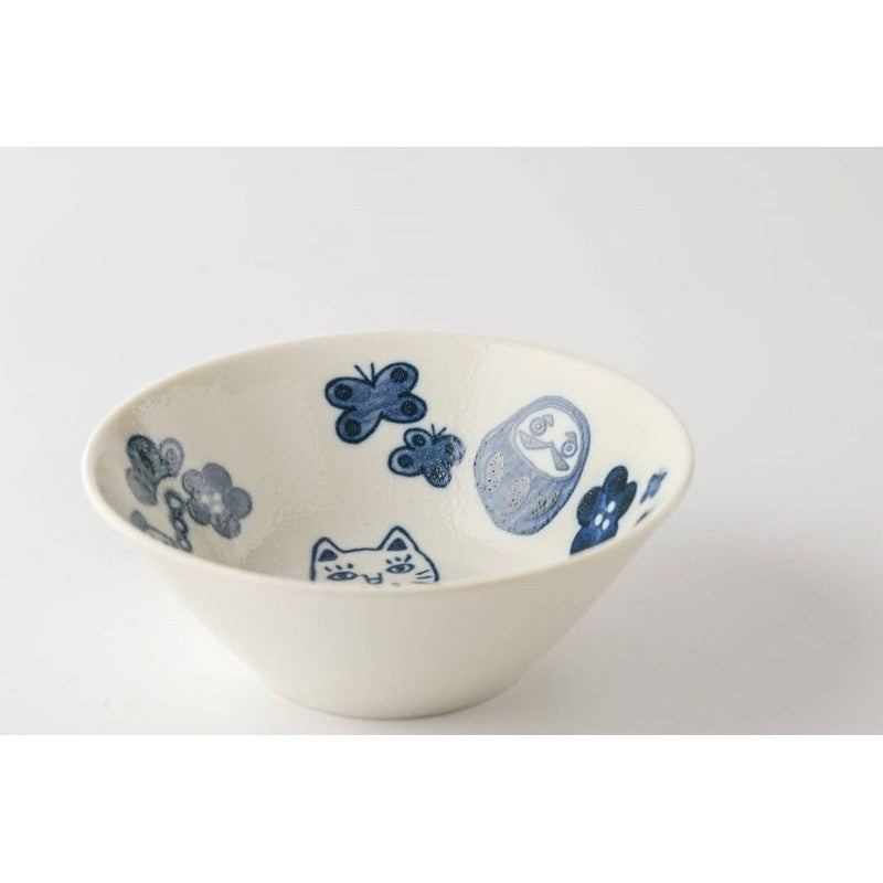 日本製 美濃燒 貓咪造型碗 13.5公分 | 招財貓 貓咪碗 飯碗 湯碗 貓奴必買