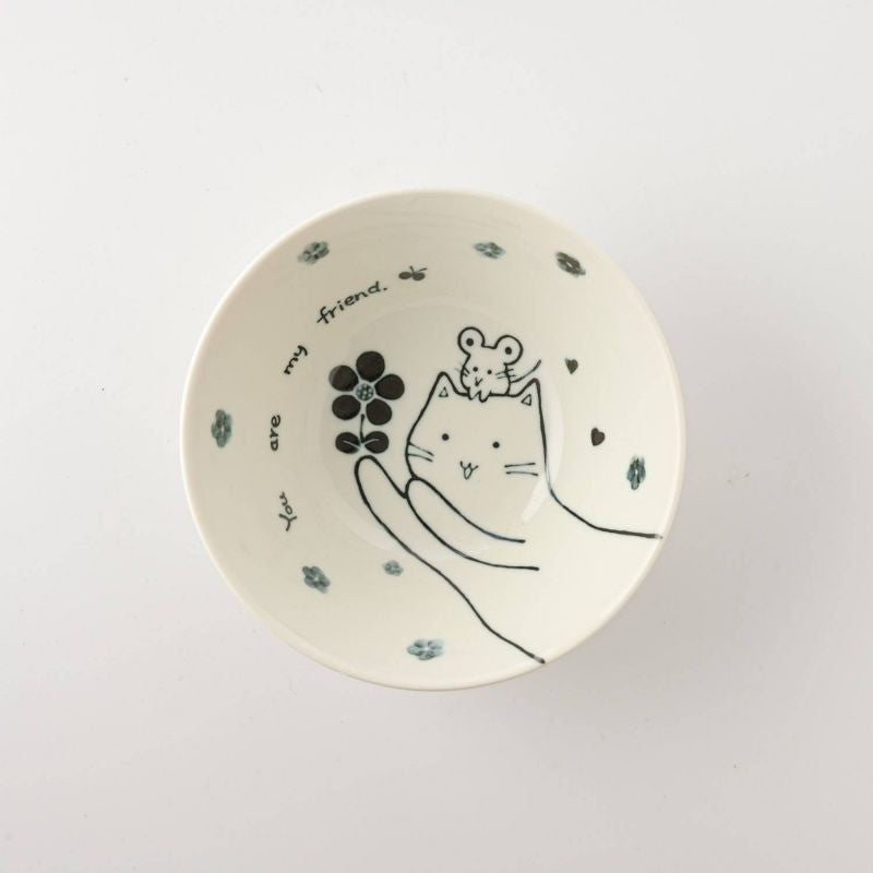 日本製 美濃燒 貓咪造型碗 13.5公分 | 招財貓 貓咪碗 飯碗 湯碗 貓奴必買