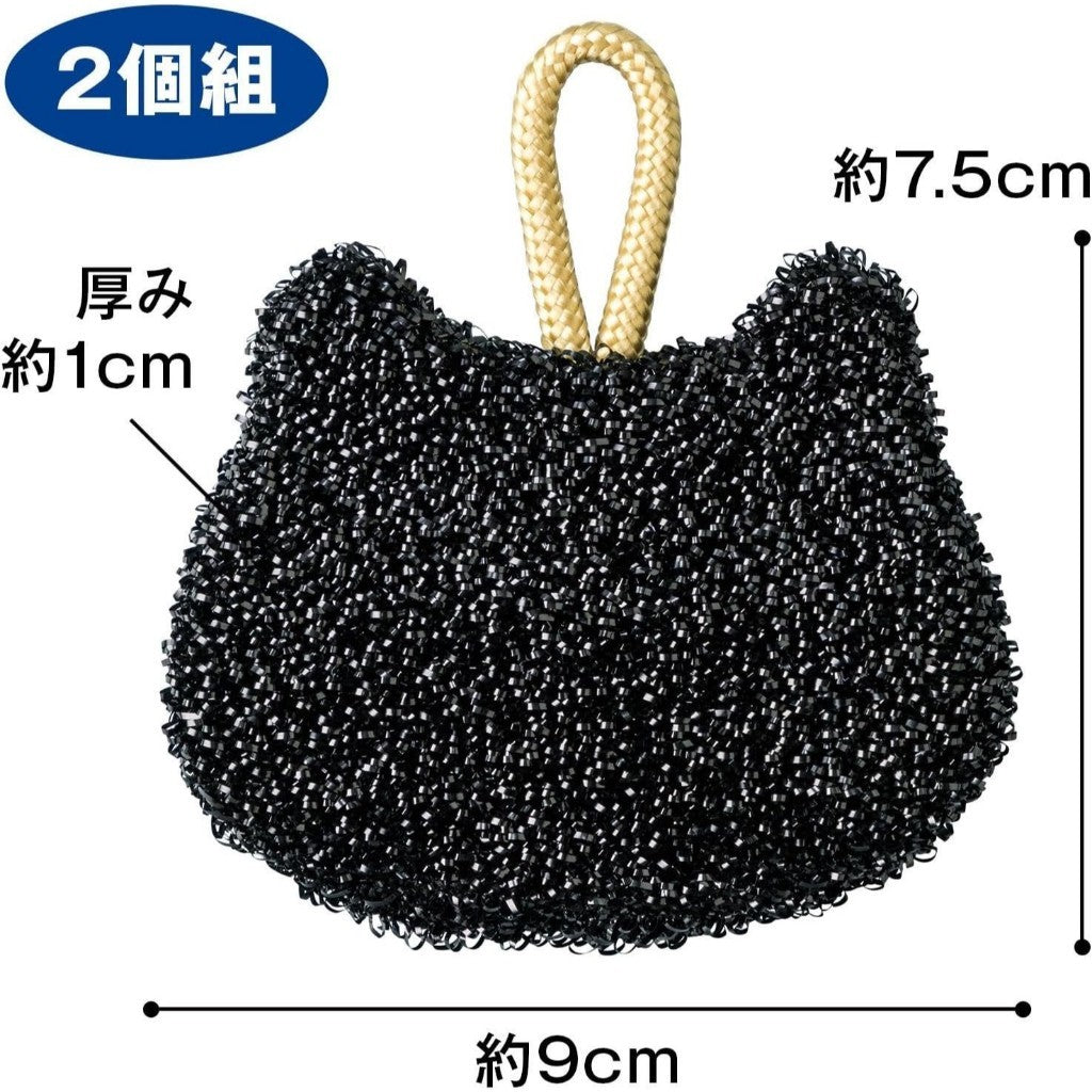 日本 Como Life貓咪造型洗手槽清潔刷 (2枚入) 浴室洗手台 水槽