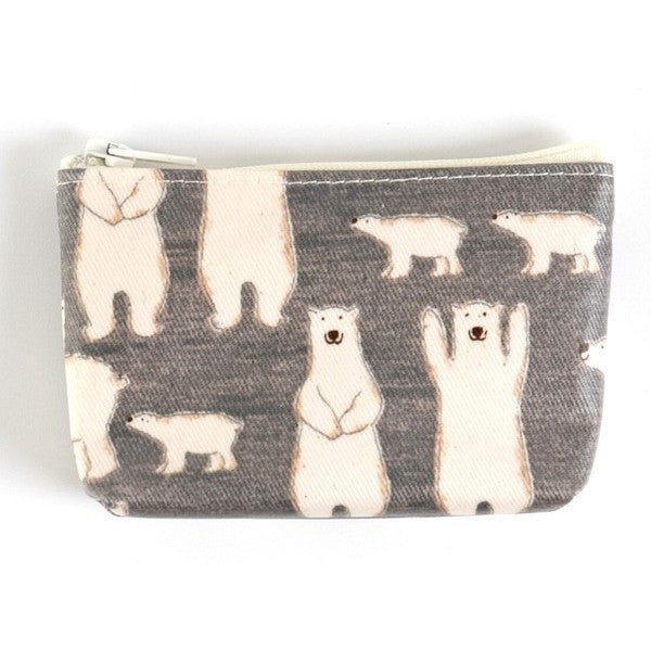 日本製 手工動物造型零錢包 北極熊 柴犬 刺蝟 收納包 信用卡包 票卡夾