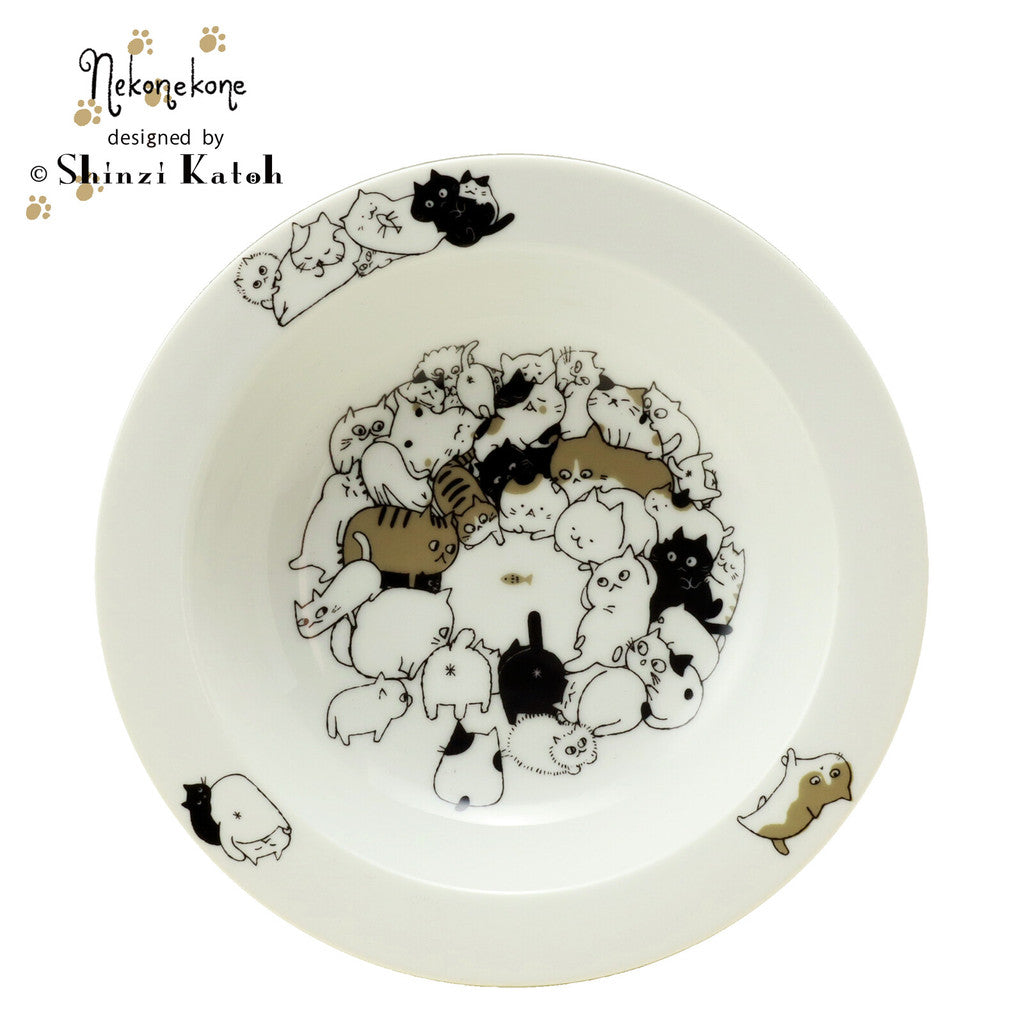 日本製 Nekonekone 貓咪餐盤∣陶瓷圓盤 馬克杯 甜點盤