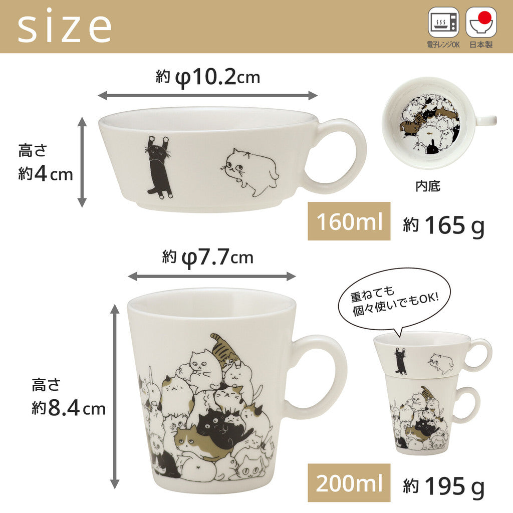 日本製 Nekonekone 貓咪餐盤∣陶瓷圓盤 馬克杯 甜點盤