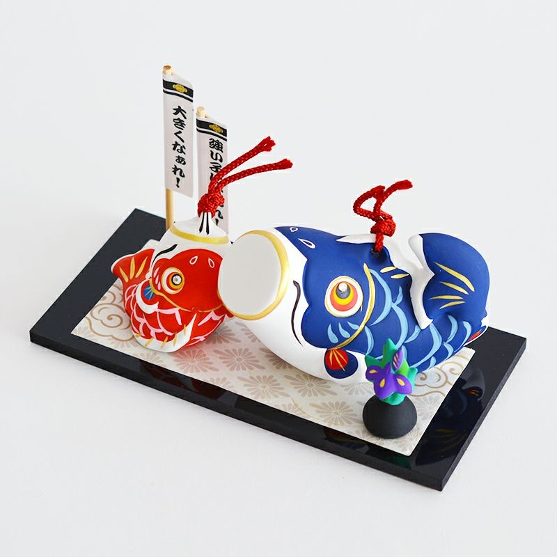 親子鯉魚 陶瓷擺飾∣土鈴 節日裝飾 開運招福 送禮