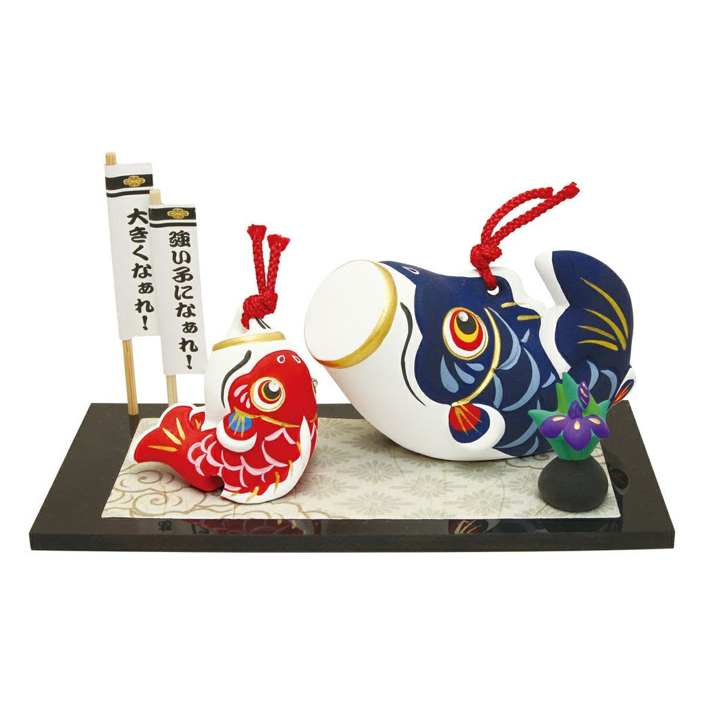 親子鯉魚 陶瓷擺飾∣土鈴 節日裝飾 開運招福 送禮