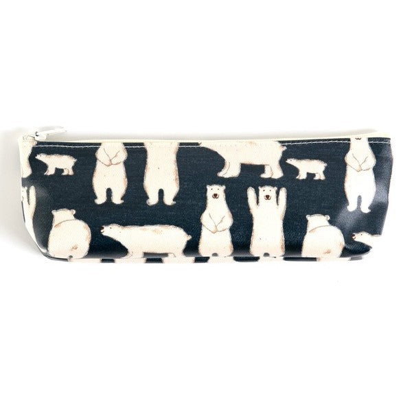 日本製 手工 北極熊 鉛筆盒 筆袋 | 收納袋 化妝包 可愛動物 日本布料