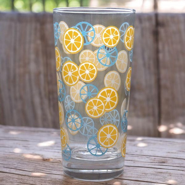 日本製 美濃燒 夏日檸檬玻璃杯 420cc | 透明水杯 玻璃杯 檸檬 飲品杯 清涼感造型