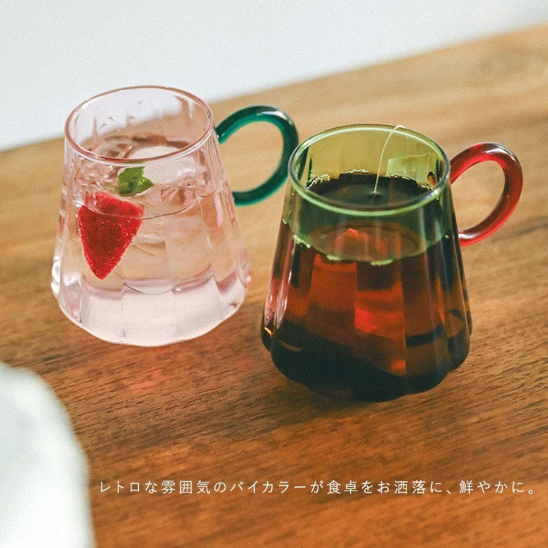 日本 CDF 夏日特調 耐熱玻璃杯 花朵攪拌棒 | 馬克杯 可愛玻璃杯