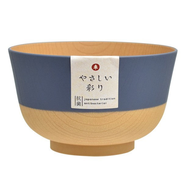 日本製 KANO 柔彩雙色抗菌輕量碗 | 可微波 木質碗 丼飯碗 定食碗 不怕摔