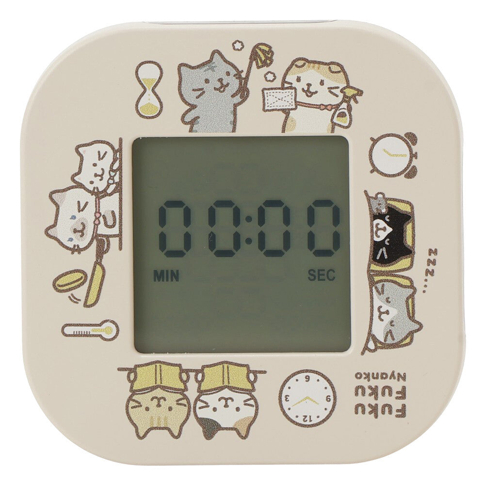 貓咪數位旋轉時鐘︱電子鐘 鬧鐘 數位時鐘 溫度顯示 計時器