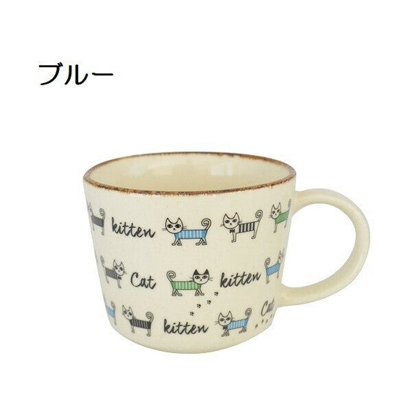 日本製 美濃燒 手繪貓咪餐具 兩色 | 大盤 圓盤 小碗 馬克杯 沙拉碗