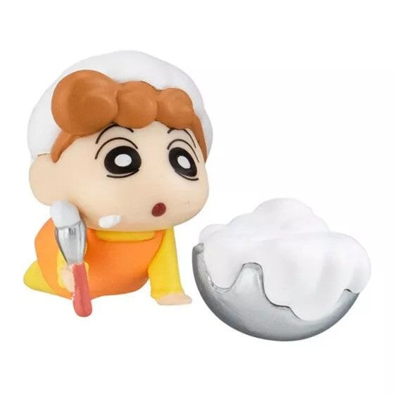 日本 BANDAI 萬代 蠟筆小新料理公仔 扭蛋 公仔 模型 小新 小白 動感超人