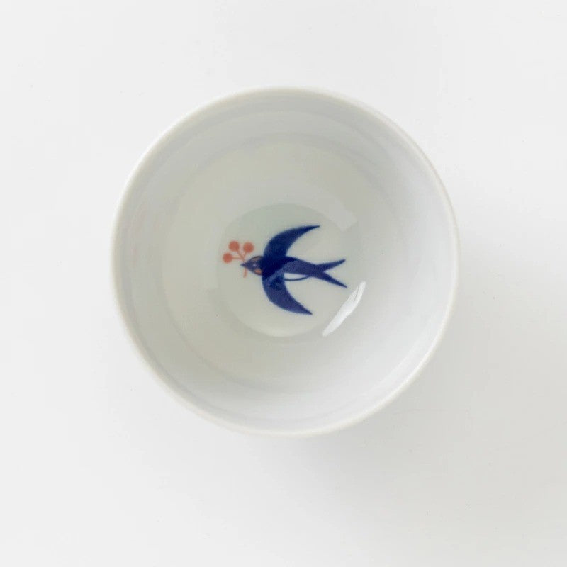 日本製 美濃燒 飛翔燕子飯碗 | 11cm 飯碗 小碗 簡約 和風