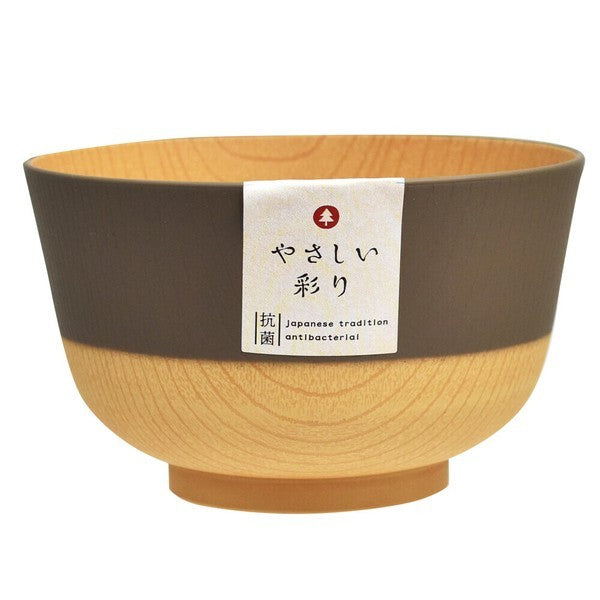 日本製 KANO 柔彩雙色抗菌輕量碗 | 可微波 木質碗 丼飯碗 定食碗 不怕摔