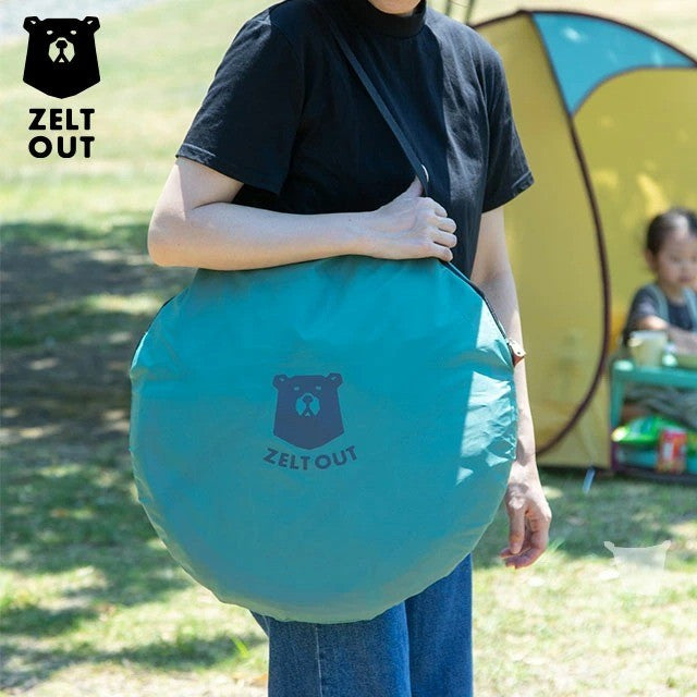日本 ZELT OUT 輕量秒收抗UV帳篷 | 防災 野餐 露營 附收納包 BISQUE