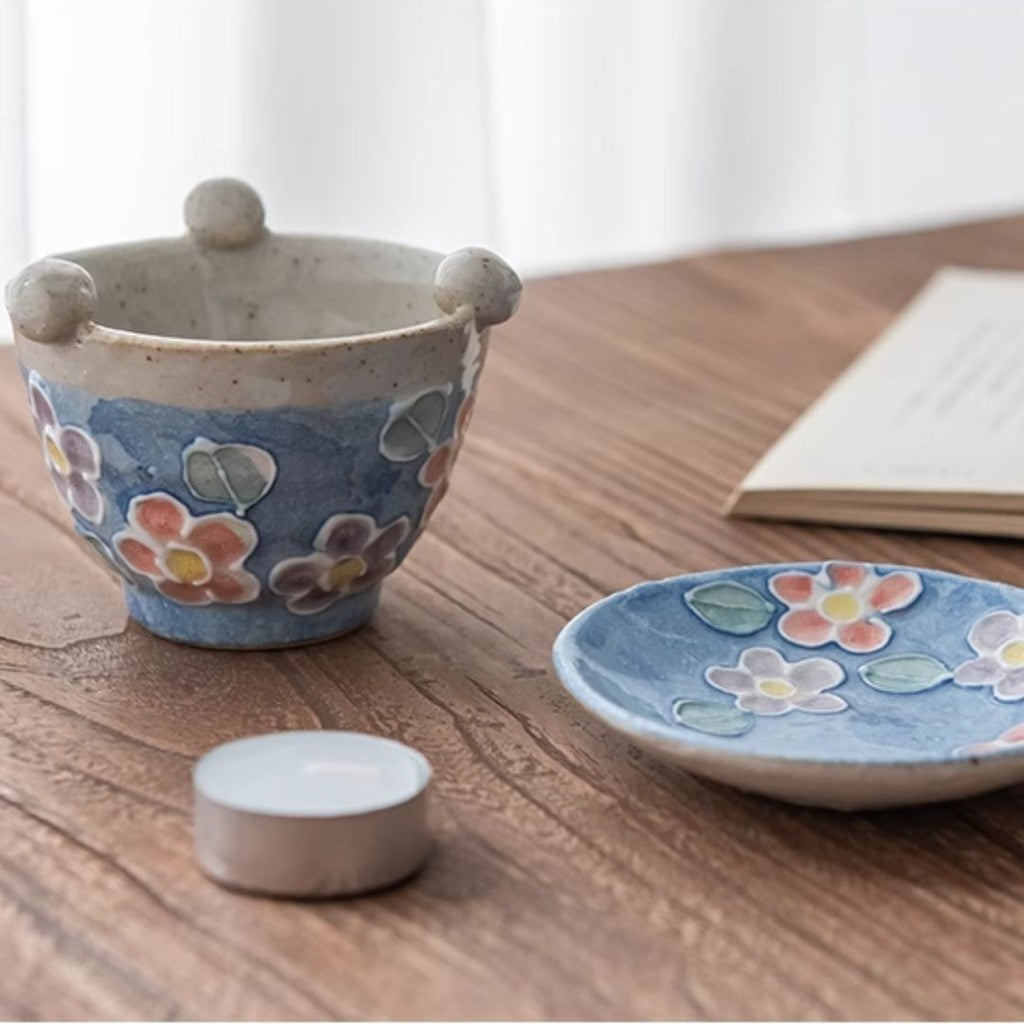 日本製 瀨戶燒 花小町茶香爐 | 耐熱 香薰爐 茶道 檀香 精油 茶葉 裝飾