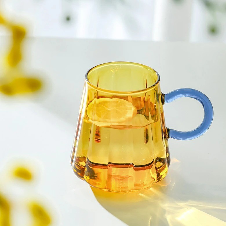 日本 CDF 夏日特調 耐熱玻璃杯 花朵攪拌棒 | 馬克杯 可愛玻璃杯