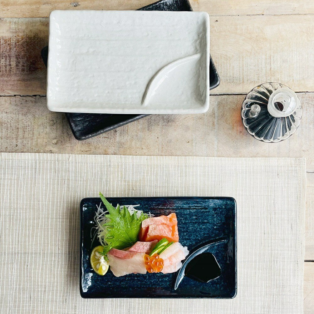 日本製 美濃燒 陶瓷長方盤︱分隔盤 壽司盤 串燒盤 生魚片