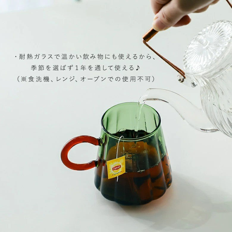 日本 CDF 夏日特調 耐熱玻璃杯 花朵攪拌棒 | 馬克杯 可愛玻璃杯