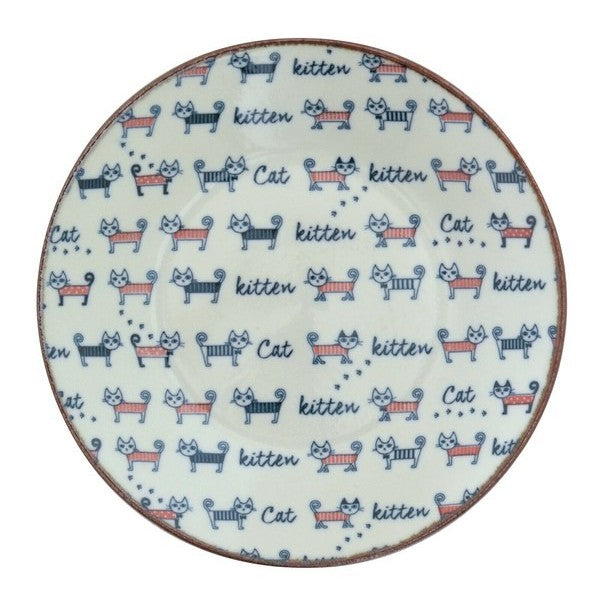 日本製 美濃燒 手繪貓咪餐具 兩色 | 大盤 圓盤 小碗 馬克杯 沙拉碗