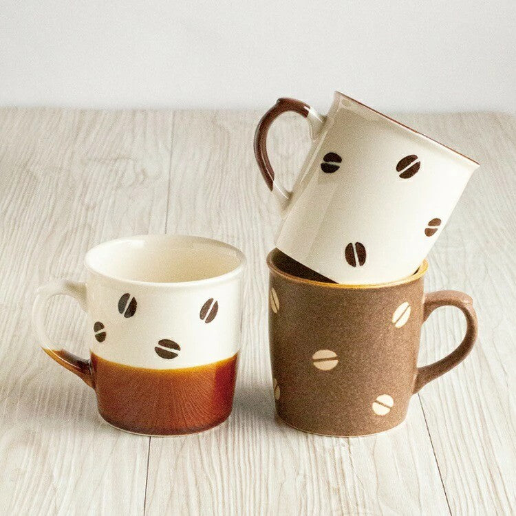 日本製 Tojiki Tonya 美濃燒 BEANS 咖啡豆造型馬克杯 | 咖啡杯 造型杯 水杯