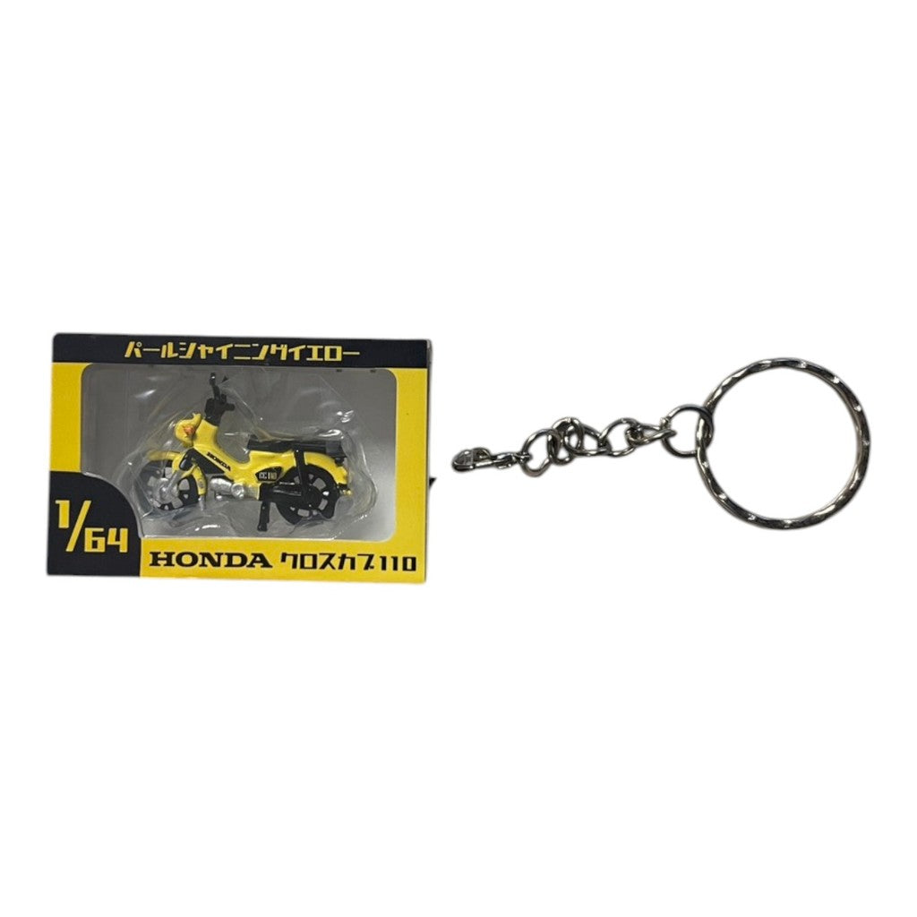 日本 TOY CABIN 1/64本田Cub模型鑰匙圈 扭蛋 迷你機車模型 Honda 吊飾 微縮公仔